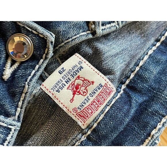 True Religion flare Disco Joey Big T Denim Women’s size 29 Made In USA Y2K 00’s - Picture 4 of 12